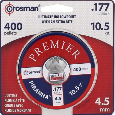 Crosman Piranha Diabolo 400 pieces. Caliber 4.5 mm jagged head